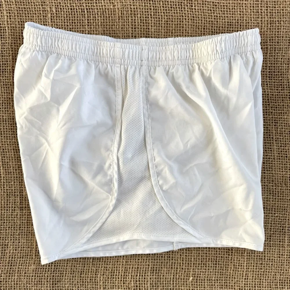 Girls Nike Gym Workout Running Shorts in white size large